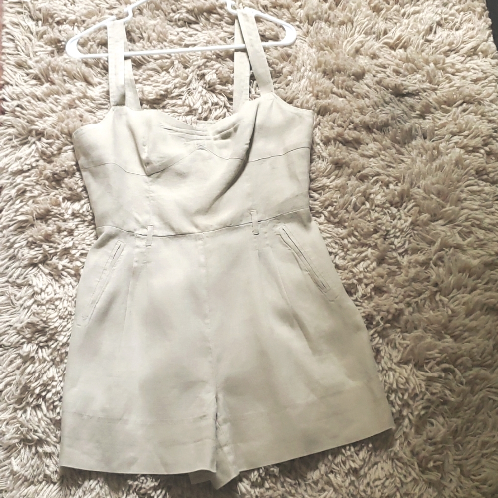 Linen romper wide shorts Medium
